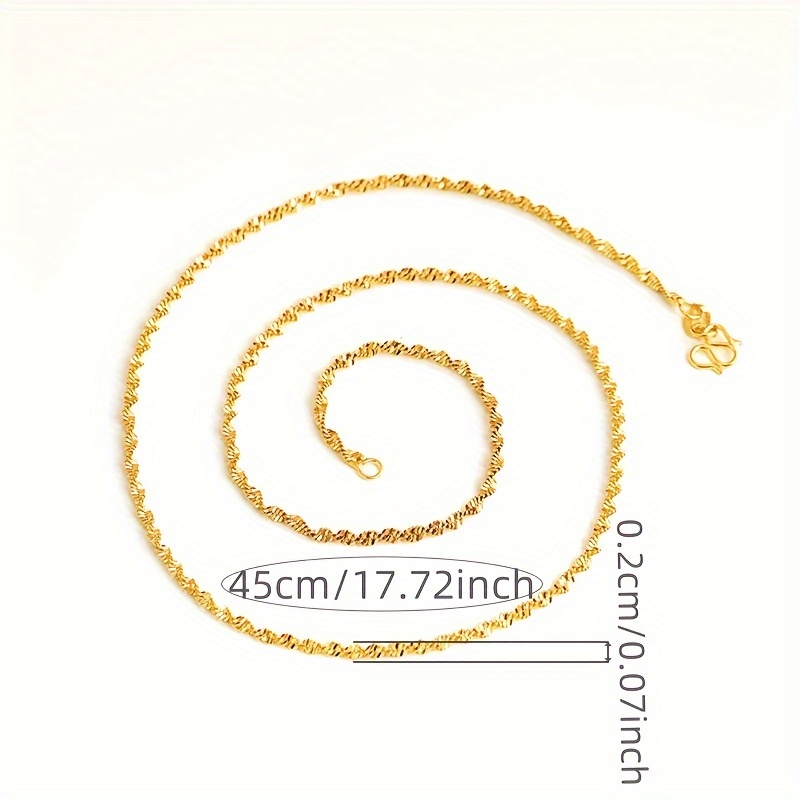 Women's Plated Water Wave Necklace — Elegant Accessory